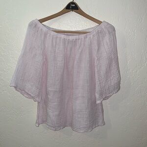 Michael Stars Pink Double Gauze Top